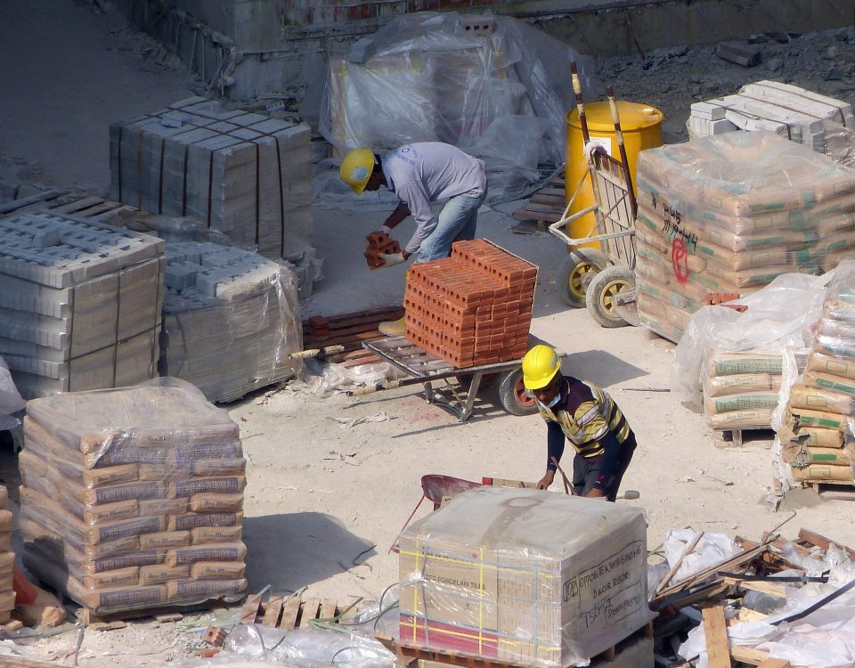 organizar um canteiro de obras