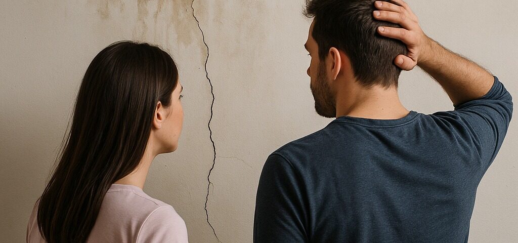 infiltrações e rachaduras nas paredes: imagem freepik